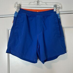 Birddogs Boom Gym Shorts Blue Orange Size Small Short